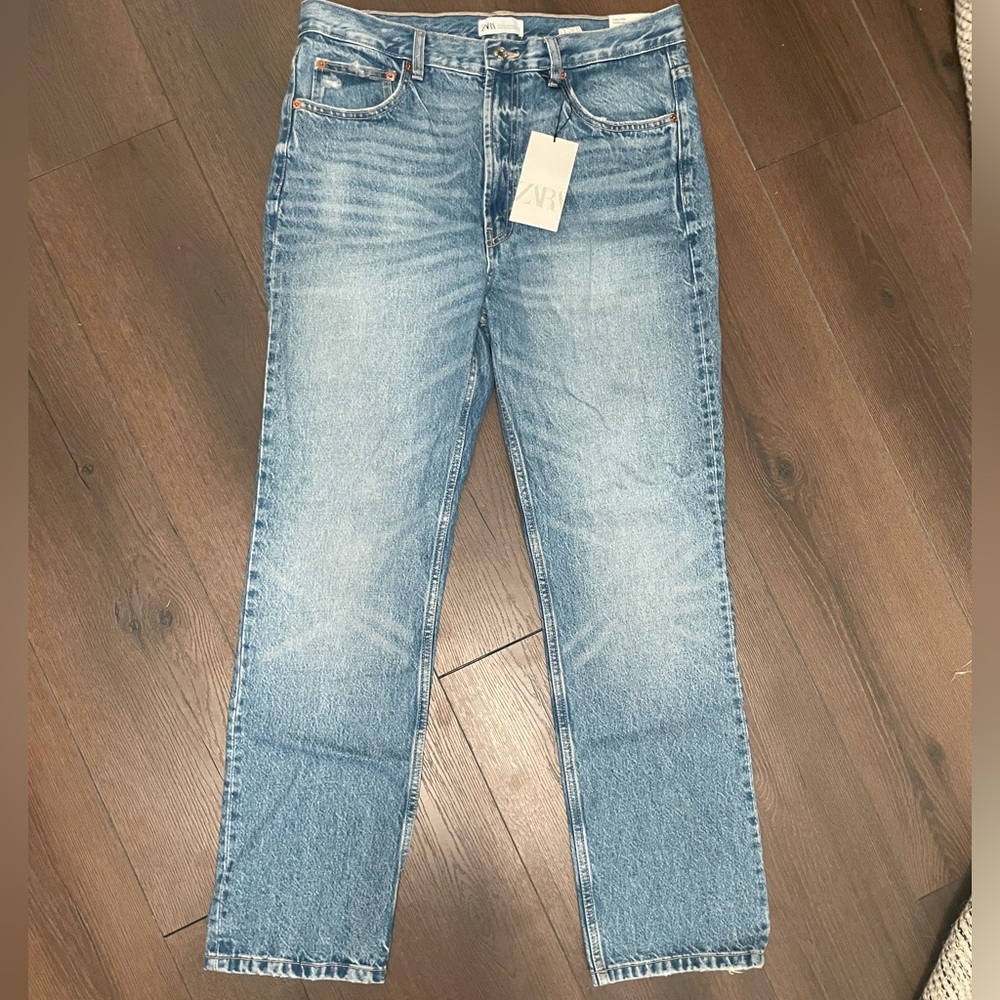 NWT Zara TRF High Rise Straight Jean